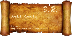 Dombi Romola névjegykártya